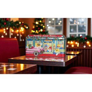 1996 M&M's Christmas Village Series Diner #4 Limited Edition Vintage Canister